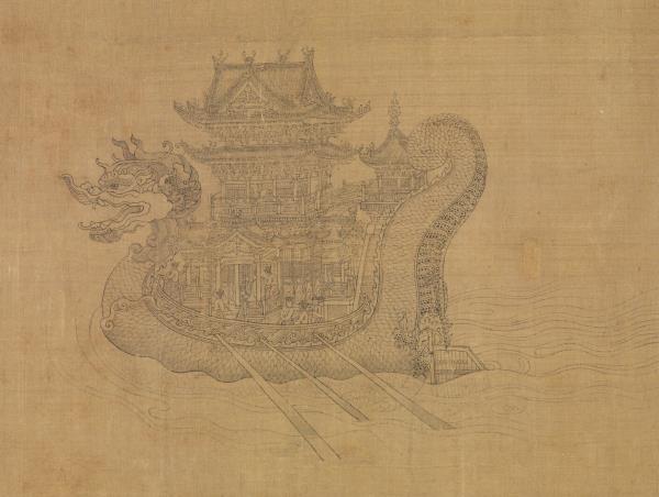 元王振鵬龍舟圖　卷