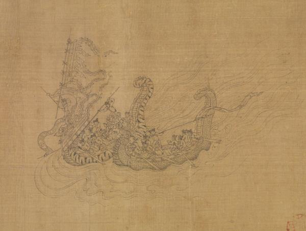 元王振鵬龍舟圖　卷