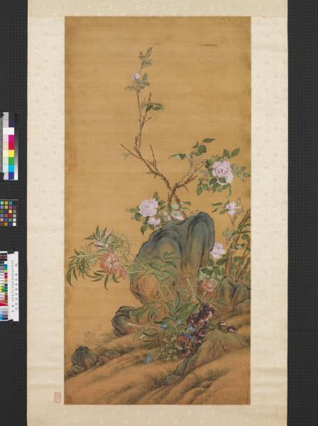 清郎世寧萬壽長春　軸