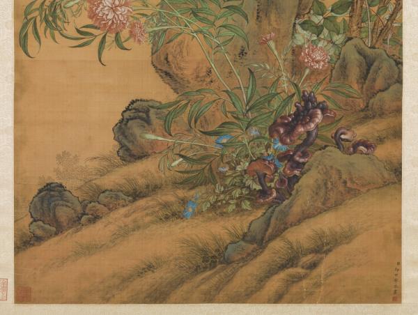 清郎世寧萬壽長春　軸