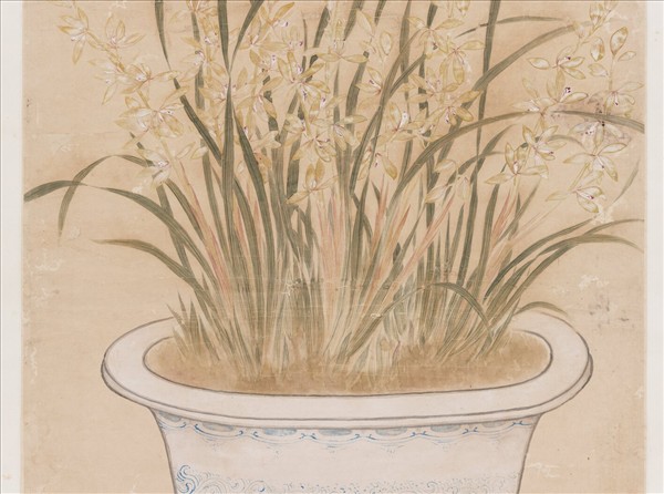 清蔣檙盆蘭　軸