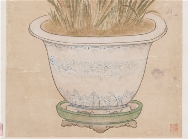 清蔣檙盆蘭　軸