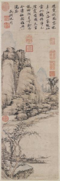 明沈周倣倪瓚筆意　軸