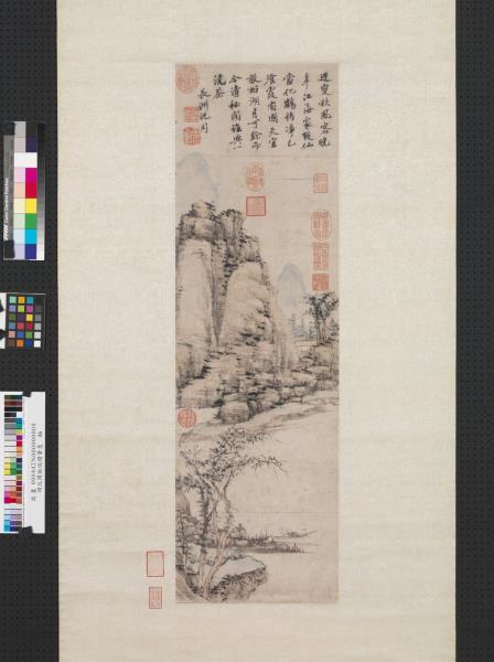 明沈周倣倪瓚筆意　軸