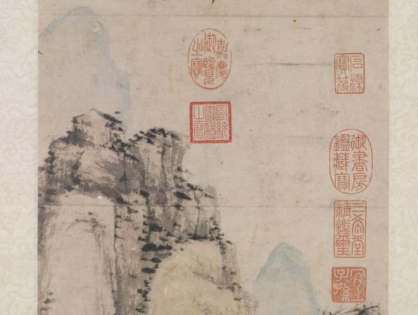 明沈周倣倪瓚筆意　軸