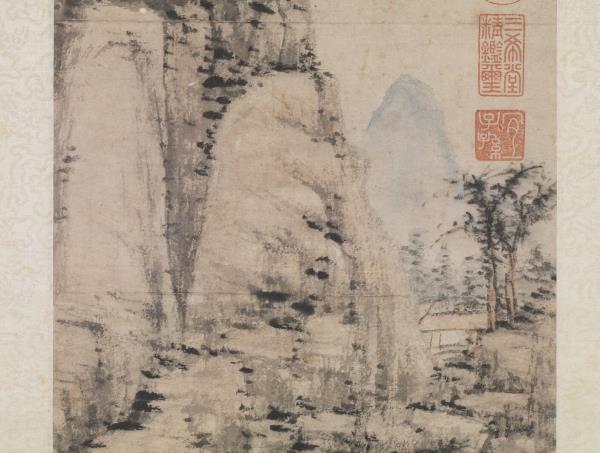 明沈周倣倪瓚筆意　軸