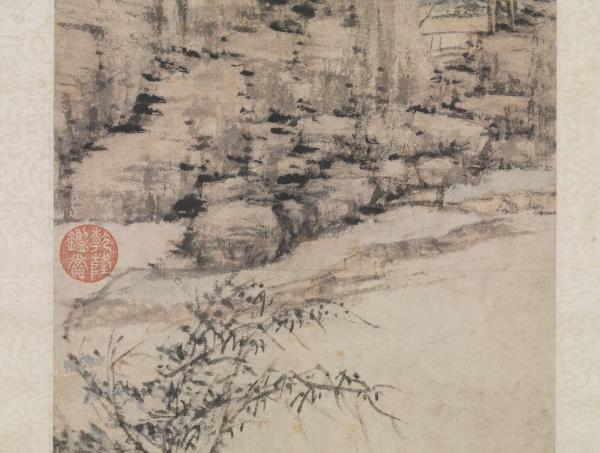 明沈周倣倪瓚筆意　軸