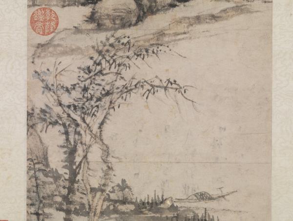 明沈周倣倪瓚筆意　軸