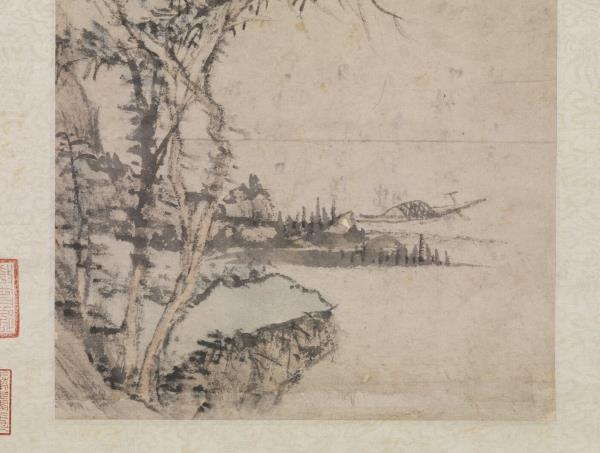 明沈周倣倪瓚筆意　軸