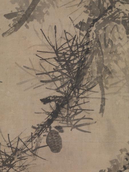 明沈周古松圖　軸