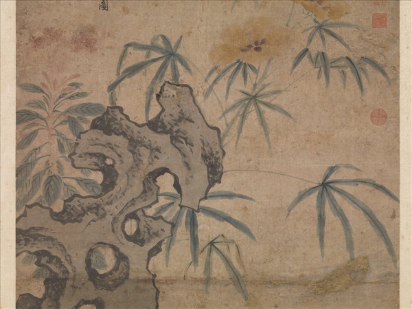 明沈周放鴿圖　軸