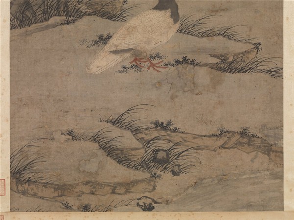 明沈周放鴿圖　軸