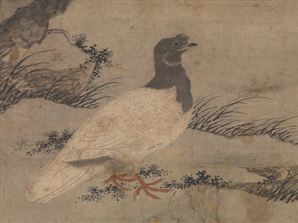 明沈周放鴿圖　軸