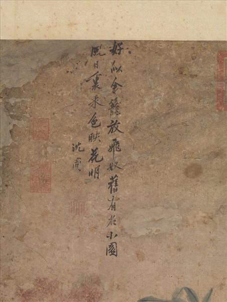 明沈周放鴿圖　軸