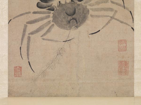 明沈周畫郭索圖　軸