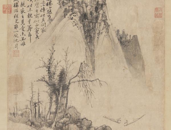 明沈周畫山水　軸