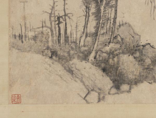 明沈周畫山水　軸