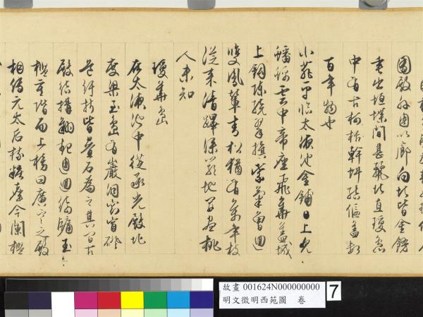 明文徵明西苑圖　卷