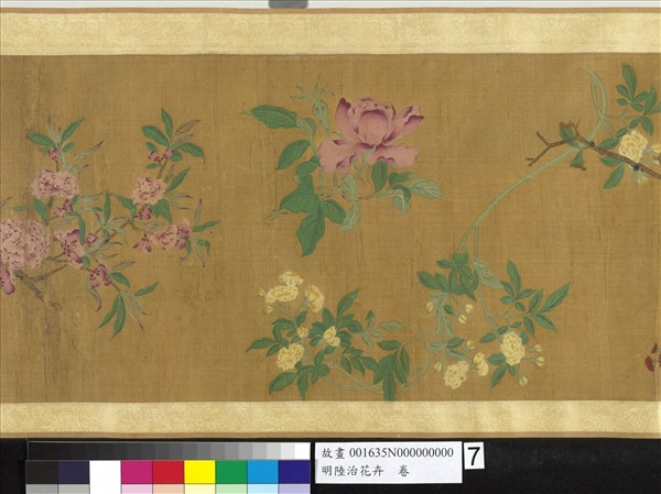 明陸治花卉　卷