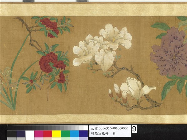 明陸治花卉　卷