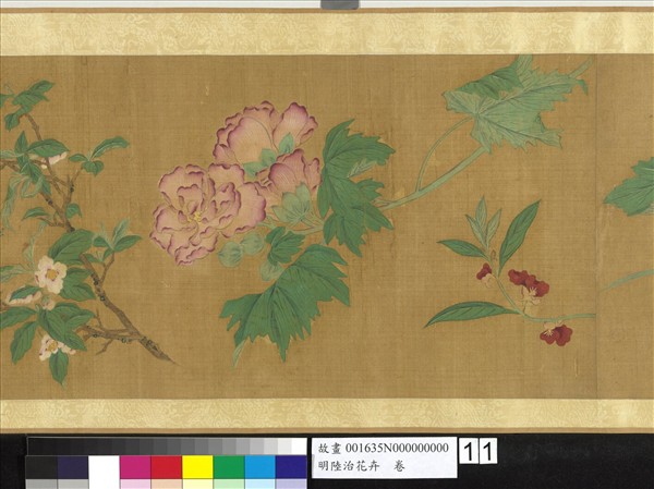 明陸治花卉　卷