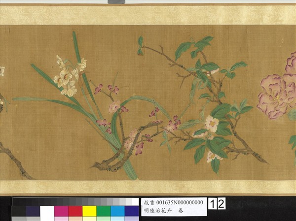 明陸治花卉　卷