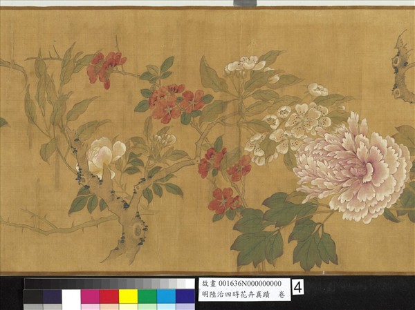 明陸治四時花卉真蹟　卷