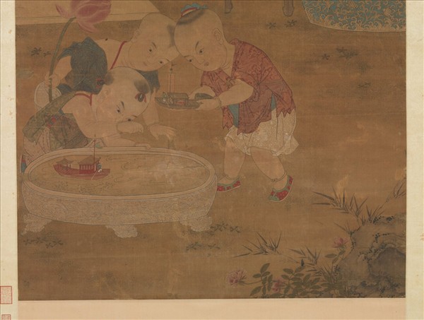 宋人子孫和合圖　軸