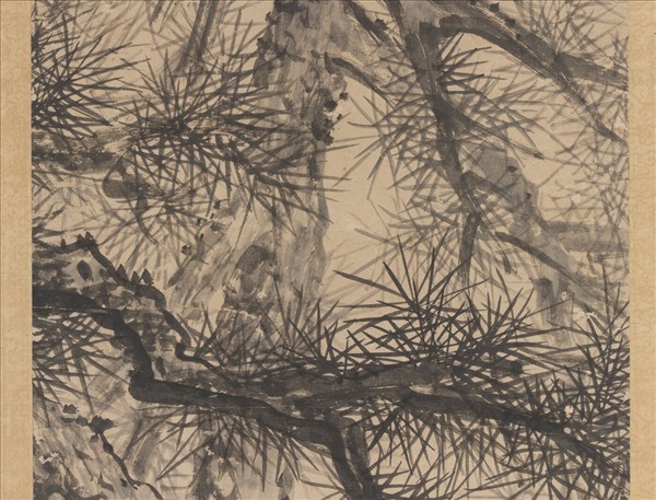 明沈周雙松　軸