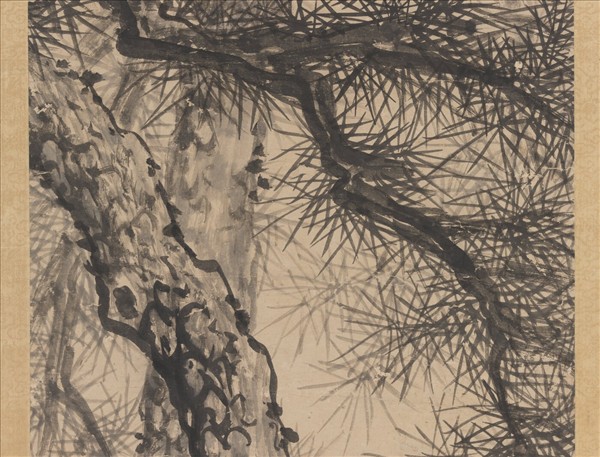 明沈周雙松　軸