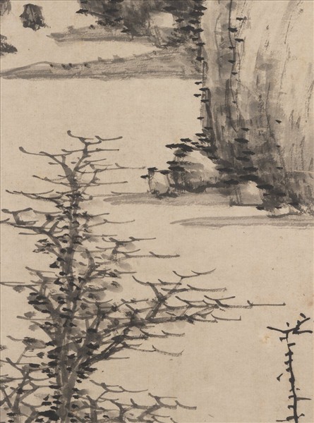 明沈周林亭山色　軸