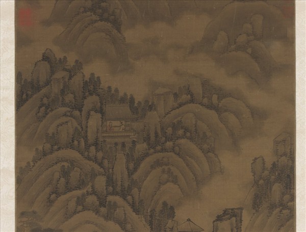 明沈周天平聽雨圖　軸