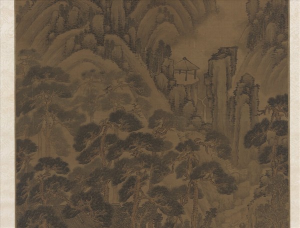 明沈周天平聽雨圖　軸