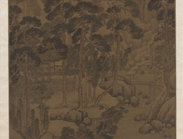 明沈周天平聽雨圖　軸