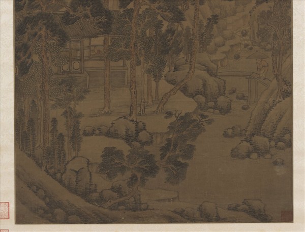 明沈周天平聽雨圖　軸