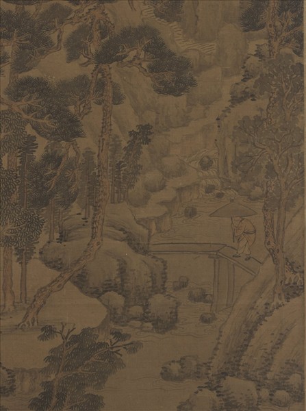 明沈周天平聽雨圖　軸