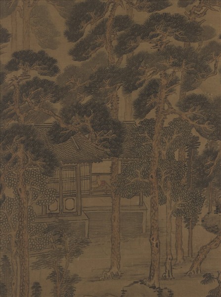 明沈周天平聽雨圖　軸