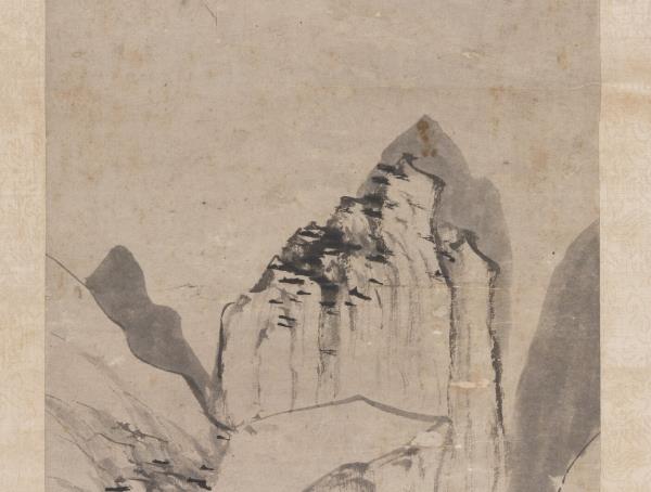 明沈周秋林讀書　軸