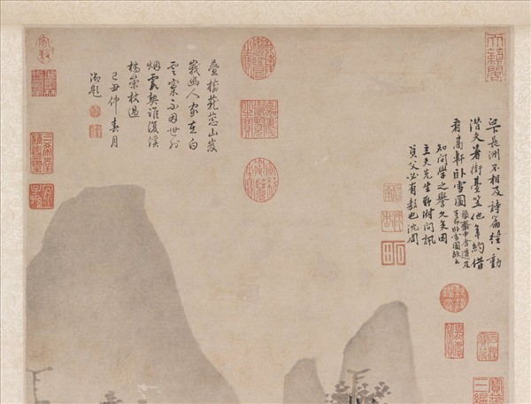 明沈周溪橋訪友　軸