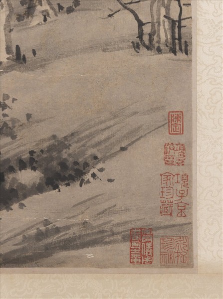 明沈周溪橋訪友　軸