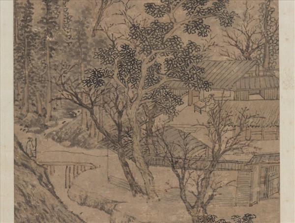 明沈周杏林書館　軸