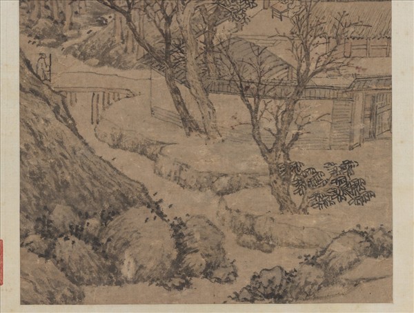 明沈周杏林書館　軸