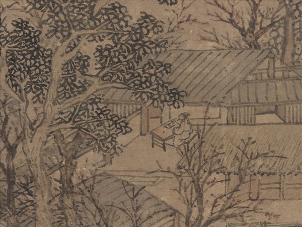 明沈周杏林書館　軸