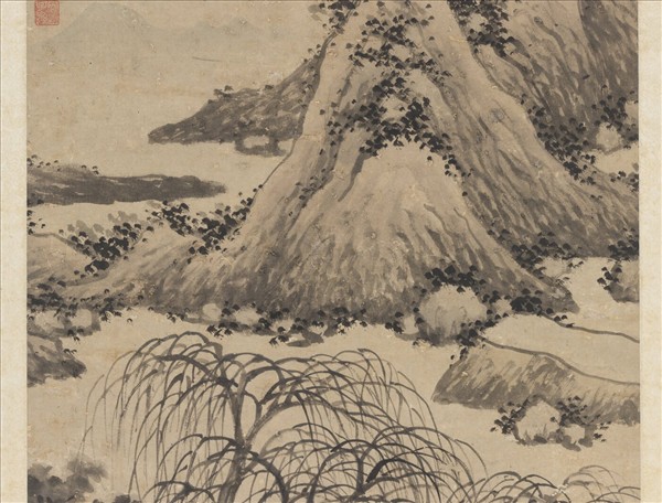 明沈周抱琴圖　軸