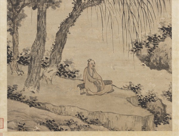 明沈周抱琴圖　軸