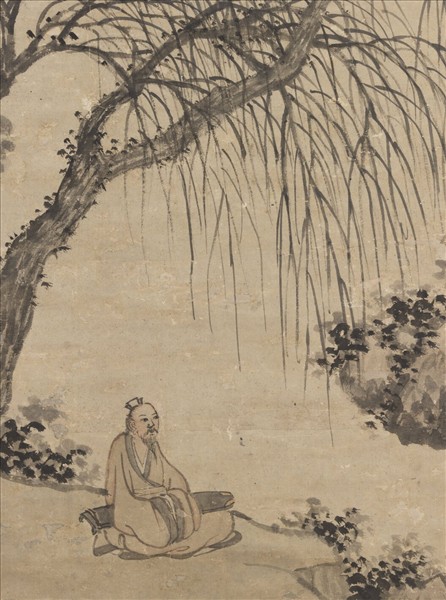 明沈周抱琴圖　軸