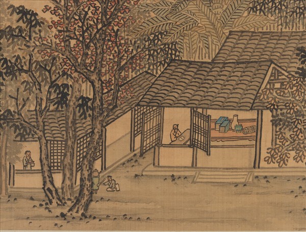 明沈周畫山水　軸