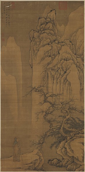 明沈周畫尋梅圖　軸