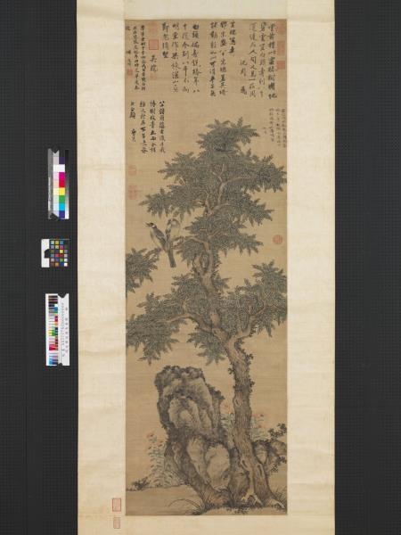 明沈周白頭長春圖　軸