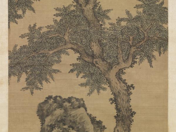 明沈周白頭長春圖　軸